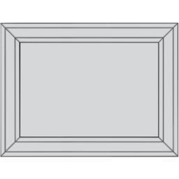 MirrorOutlet Langley Bevelled Wall Mirror 144 x 116cm - Size: 144 x 115.5cm - Clear - Wilko - thumbnail 4