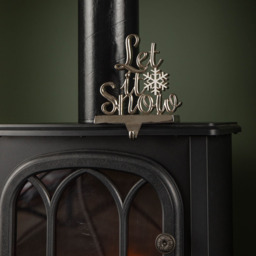 Samuel Alexander Silver Let it Snow Christmas Stocking Hanger 22cm - Size: 22 x 12 x 12cm - Wilko - thumbnail 4