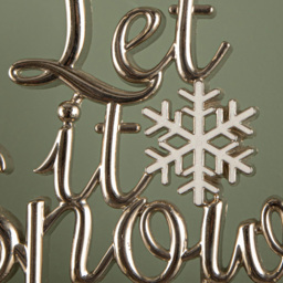 Samuel Alexander Silver Let it Snow Christmas Stocking Hanger 22cm - Size: 22 x 12 x 12cm - Wilko - thumbnail 6