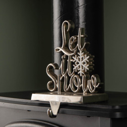 Samuel Alexander Silver Let it Snow Christmas Stocking Hanger 22cm - Size: 22 x 12 x 12cm - Wilko - thumbnail 7