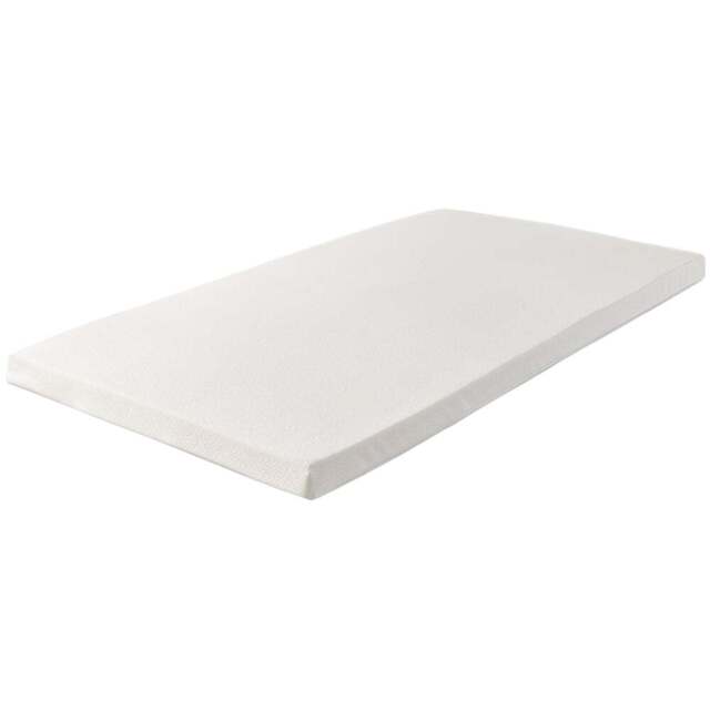Starlight Beds European Small Single Memory Foam Mattress Topper with Elastic Straps 3 inch - White - Wilko - image 1