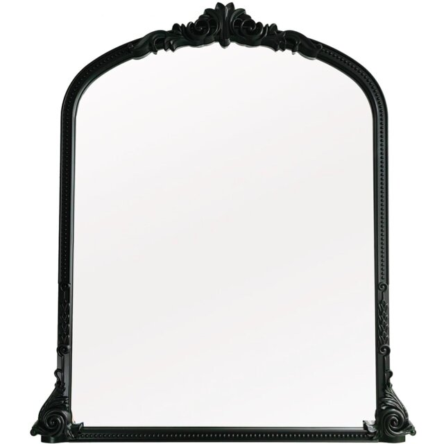Ornate Beaded Mirror - Black - Wilko - image 1