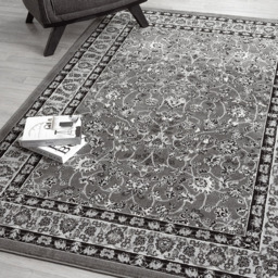 Desire Rugs Obsidian Grey Classical Traditional Rug 160 x 230cm - Size: 230 x 160 x 0.8cm - Wilko - thumbnail 4