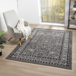Desire Rugs Obsidian Grey Classical Traditional Rug 160 x 230cm - Size: 230 x 160 x 0.8cm - Wilko - thumbnail 3