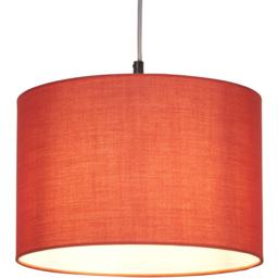 Lighting Collection Yates Terracotta Drum Lamp Shade 30cm - Size: 21 x 31 x 31cm - Wilko - thumbnail 4