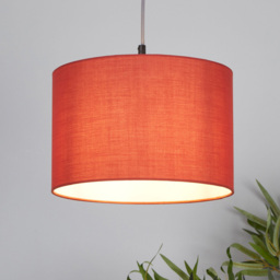 Lighting Collection Yates Terracotta Drum Lamp Shade 30cm - Size: 21 x 31 x 31cm - Wilko - thumbnail 3