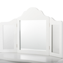 Costway Kids Single Drawer White Vanity Dressing Table Set with Mirror - Size: 79 x 43 x 26cm - Wilko - thumbnail 5