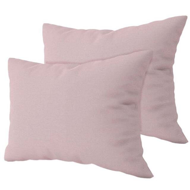 Serene Powder Pink Brushed Cotton Pillowcases 2 Pack - Size: 20 x 27cm - Wilko - image 1