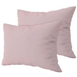 Serene Powder Pink Brushed Cotton Pillowcases 2 Pack - Size: 20 x 27cm - Wilko