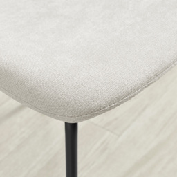 Furniturebox Sienna Set of 2 Cream Linen Effect Dining Chairs - Wilko - thumbnail 4
