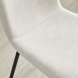 Furniturebox Sienna Set of 2 Cream Linen Effect Dining Chairs - Wilko - thumbnail 3