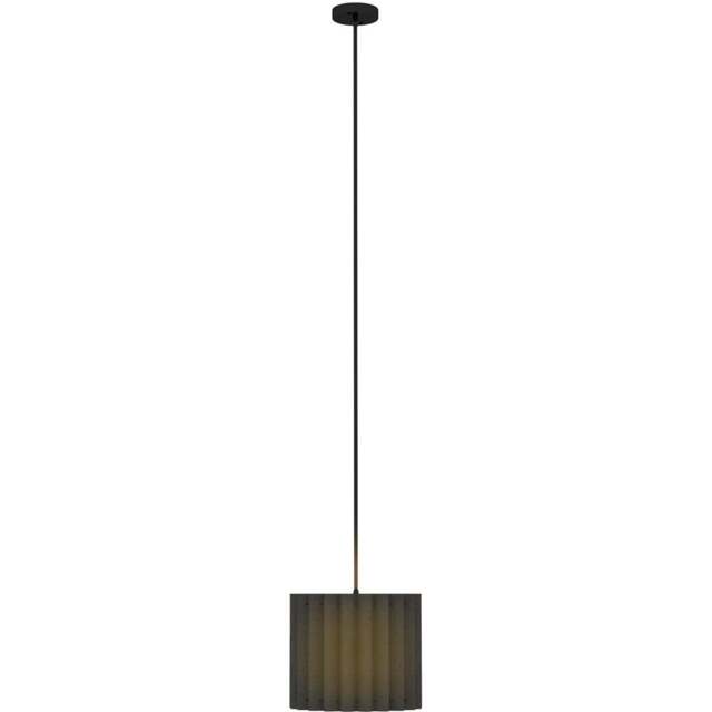 Portland Black Wave Linen Textured Shade Ceiling Lamp 178cm - Size: 178 x 32 x 32cm - Wilko - image 1