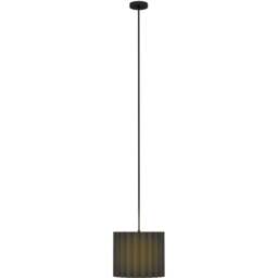 Portland Black Wave Linen Textured Shade Ceiling Lamp 178cm - Size: 178 x 32 x 32cm - Wilko