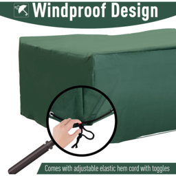 Outsunny Green 600D Oxford Anti-UV Garden Furniture Cover 205 x 145 x 70cm - Wilko - thumbnail 5