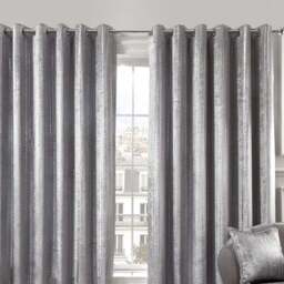 Divante Selina Silver Foil Dotty Stripe Curtains 168 x 229cm - Size: W 168 x D 228cm - Wilko - thumbnail 7