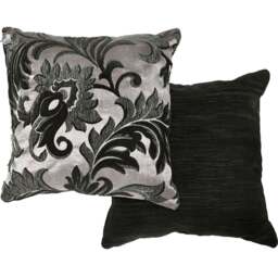 Serene Swirls Black Cushion Cover 43 x 43cm - Wilko