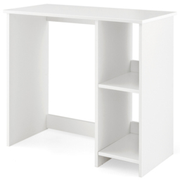Costway 2 Shelf Small Computer Desk White - Size: 92 x 50 x 11cm - Wilko - thumbnail 3