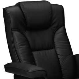 Julian Bowen Malmo Black Faux Leather Swivel Recliner Chair with Footrest - Size: Single - Wilko - thumbnail 4