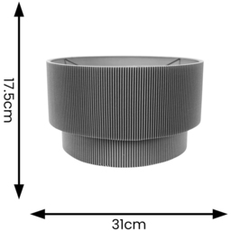 ValueLights Mason 2 Tier Grey Crinkle Shade - Wilko - thumbnail 5