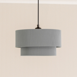 ValueLights Mason 2 Tier Grey Crinkle Shade - Wilko - thumbnail 4