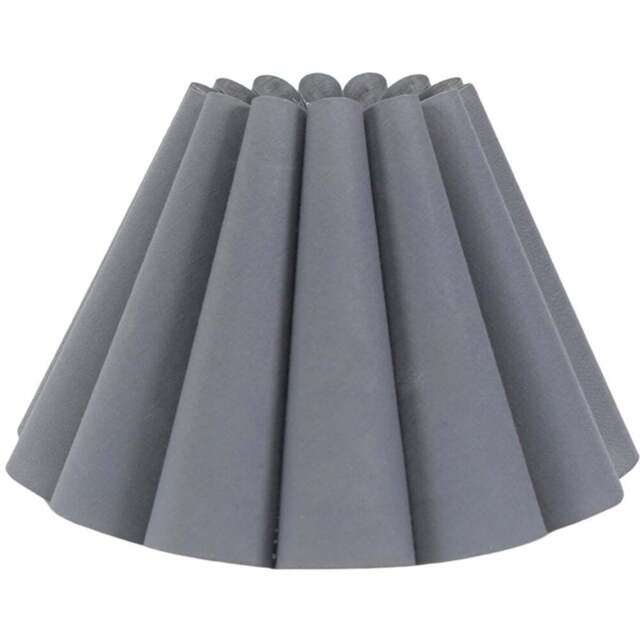 ValueLights Lauren Grey Pleated Scallop Tapered Lamp Shade 16cm - Size: 15.5 x 25 x 25cm - Wilko - image 1
