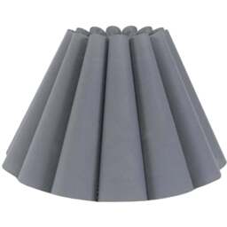 ValueLights Lauren Grey Pleated Scallop Tapered Lamp Shade 16cm - Size: 15.5 x 25 x 25cm - Wilko