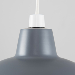 ValueLights Civic Metro Style Dark Grey Metal Retro Pendant Light Shade - Size: 12 x 28.8 x 28.8cm - Wilko - thumbnail 7