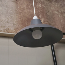 ValueLights Civic Metro Style Dark Grey Metal Retro Pendant Light Shade - Size: 12 x 28.8 x 28.8cm - Wilko - thumbnail 6