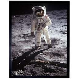 Artery8 NASA Apollo 11 Astronaut Moon Landing Anniversary Framed Wall Art Print 30 x 41cm - Size: 43.3 x 33.3 x 1.5cm - Grey - Wilko - thumbnail 1