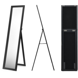 Costway Black Wooden Full Length Mirror 153 x 37cm - Size: 165 x 46 x 11cm - Wilko - thumbnail 7