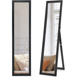 Costway Black Wooden Full Length Mirror 153 x 37cm - Size: 165 x 46 x 11cm - Wilko - thumbnail 4