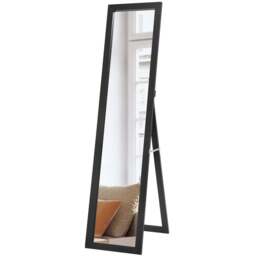 Costway Black Wooden Full Length Mirror 153 x 37cm - Size: 165 x 46 x 11cm - Wilko - thumbnail 1