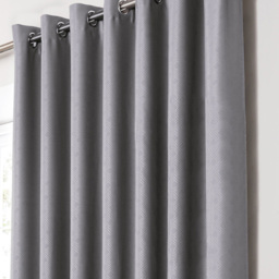 Alan Symonds Amond Silver Blackout Ring Top Eyelet Curtains 228 x 183cm - Size: W 228 x D 183cm - Wilko - thumbnail 3