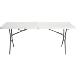 Lifetime Products Fold In Half Light Commercial Table - Size: 73.7 x 183.8 x 76.2cm - White - Wilko - thumbnail 5