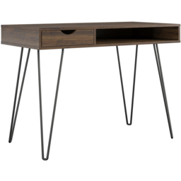 Novogratz Harmony Single Drawer Laptop Desk Walnut - Size: 77 x 104 x 49cm - Wilko - thumbnail 3