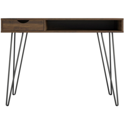 Novogratz Harmony Single Drawer Laptop Desk Walnut - Size: 77 x 104 x 49cm - Wilko - thumbnail 4