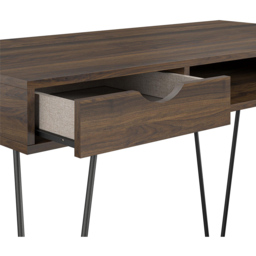 Novogratz Harmony Single Drawer Laptop Desk Walnut - Size: 77 x 104 x 49cm - Wilko - thumbnail 7