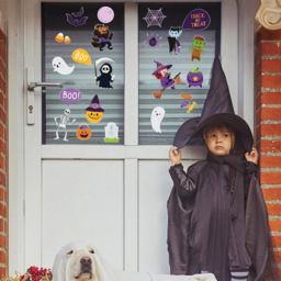 Walplus Spooky Creatures Cute Halloween Double Sided Reusable Gel Window Sticker 28 Piece - Size: 0.3 x 30 x 55cm - Orange - Wilko - thumbnail 6