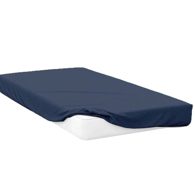 Serene King Size Navy Fitted Bed Sheet - Blue - Wilko - image 1