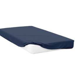 Serene King Size Navy Fitted Bed Sheet - Blue - Wilko - thumbnail 1
