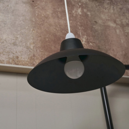 ValueLights Civic Metro Style Matt Black Metal Retro Pendant Light Shade - Size: 12 x 28.8 x 28.8cm - Wilko - thumbnail 7