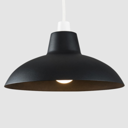 ValueLights Civic Metro Style Matt Black Metal Retro Pendant Light Shade - Size: 12 x 28.8 x 28.8cm - Wilko - thumbnail 5