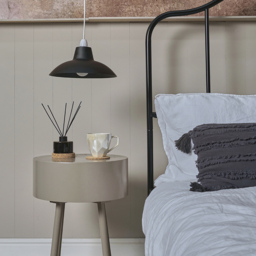 ValueLights Civic Metro Style Matt Black Metal Retro Pendant Light Shade - Size: 12 x 28.8 x 28.8cm - Wilko - thumbnail 3