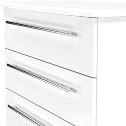 Crowndale Sherwood 5 Drawer Porcelain Matt Chest of Drawers - White - Wilko - thumbnail 6