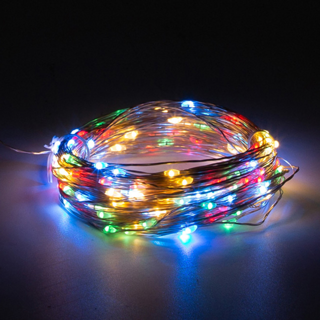 GardenKraft Multicolour 200 Micro Solar LED String Light - Size: 15 x 12.5 x 8cm - Wilko - image 1