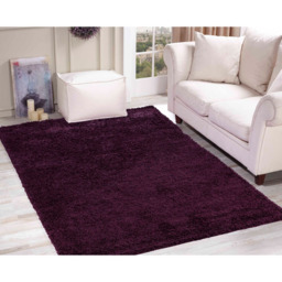 Desire Rugs Oxford Violet Plain Shaggy Rug 60 x 110cm - Wilko - thumbnail 5