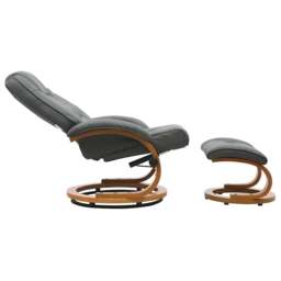 Living and Home Grey Executive Office Reclining Chair with Footstool - Wilko - thumbnail 5