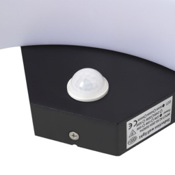 Living and Home Black Curved LED Garden Induction Wall Light - Size: 10 x 29 x 9.3cm - Wilko - thumbnail 5