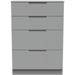Crowndale Milan 4 Drawer Dusk Grey Deep Chest of Drawers Ready Assembled - Wilko - thumbnail 3
