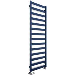 Terma Vivo Denim Blue Heated Towel Rail 2019 BTU 1630 x 500mm - Size: 163 x 50 x 7.2cm - Wilko